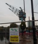 Salford Quays Cranes Demolition